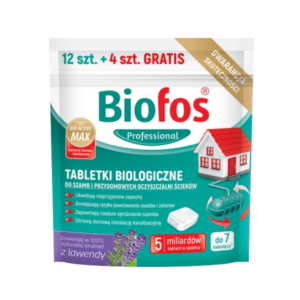 Biofos Professional tabletki biologiczne do szamb (12+4 szt gratis)