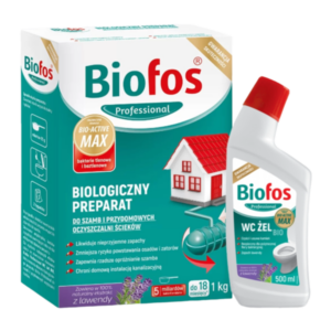 Zestaw Biofos Professional proszek do szamb 1kg + WC Bio Żel 500ml